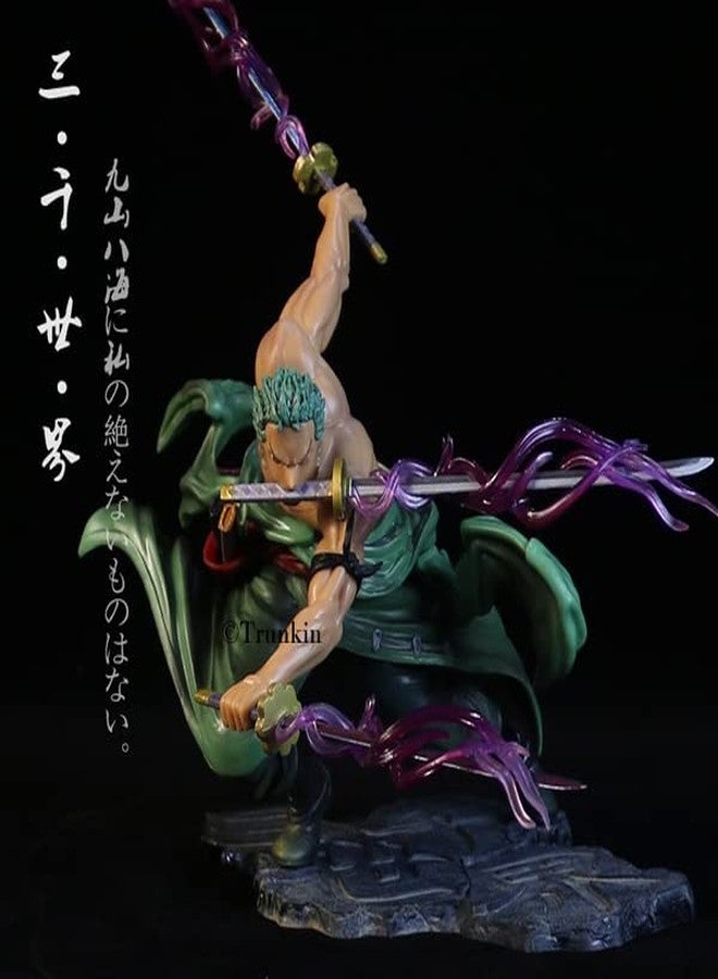 Trunkin One Piece Roronoa Zoro Battle Mode Action Figure Three Thousand World Anime Figure Doll Model PVC Statue - Image 3